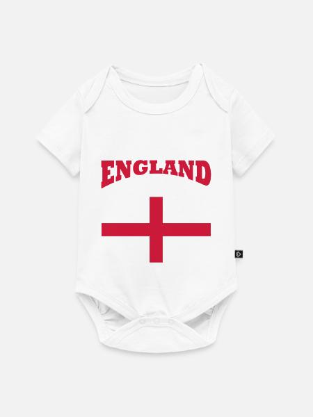 England + cross - Baby Premium Kurzarmbody - Weiß