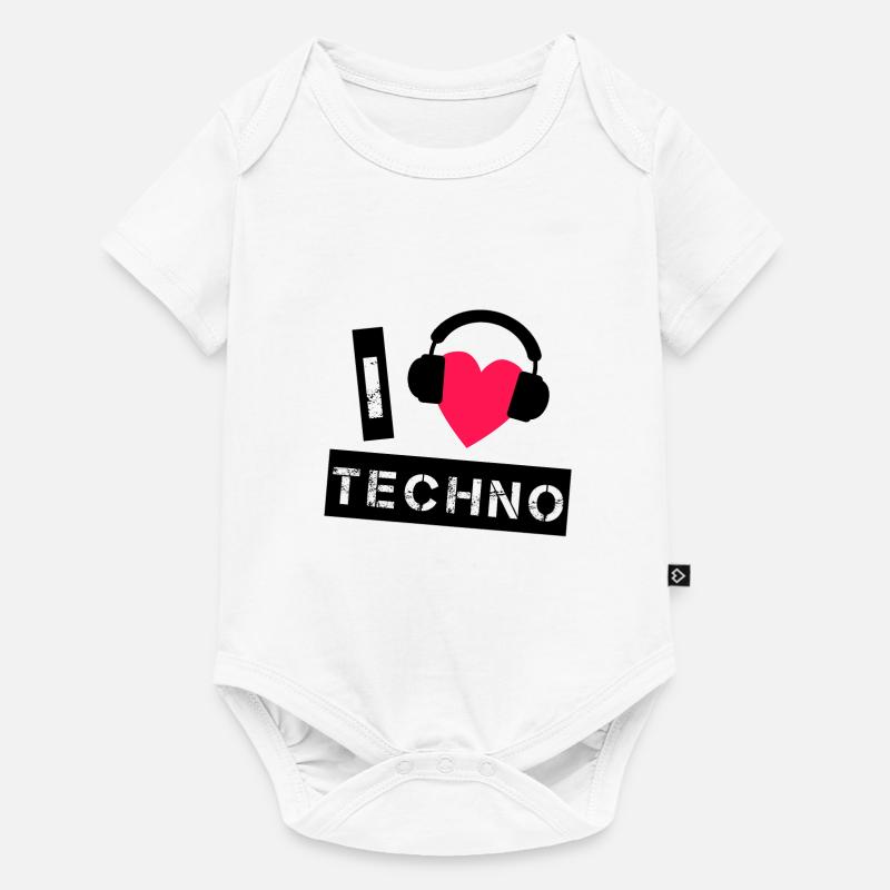 Techno - Baby Premium Kurzarmbody - Weiß