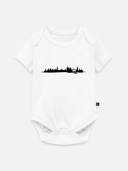 Skyline Venedig Wasser - Baby Premium Kurzarmbody - Weiß