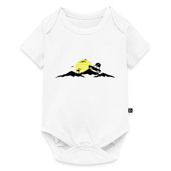 Reise - Berge Auto - Baby Premium Kurzarmbody - Weiß - Vorne