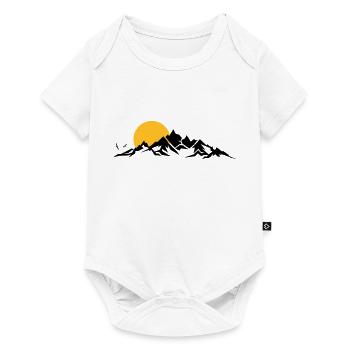Landschaft - Berge Sonne - Baby Premium Kurzarmbody - Weiß - Vorne