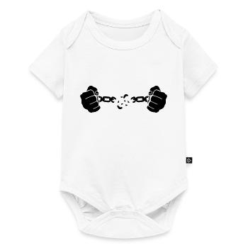 hand_kette_1 - Baby Premium Kurzarmbody - Weiß - Vorne