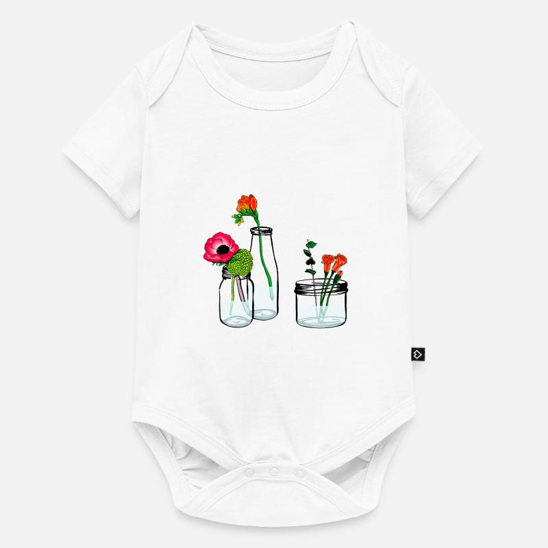 spring flowers - Body à manches courtes Premium Bébé - blanc