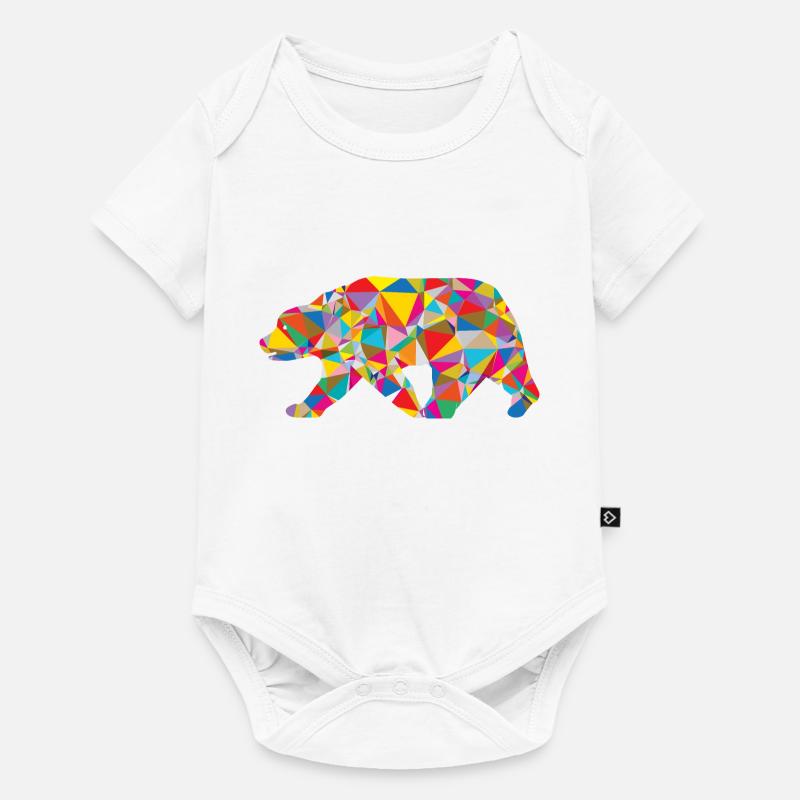 Bear - Low Poly - Art - Baby Premium short-sleeve bodysuit - white