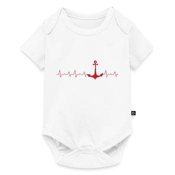 Anchor puls North Sea saying gift lake - Baby Premium short-sleeve bodysuit - white - Front