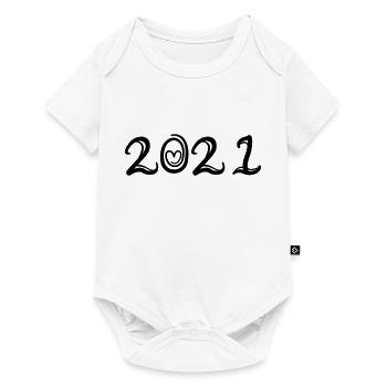 2021 year number symbol - Baby Premium short-sleeve bodysuit - white - Front
