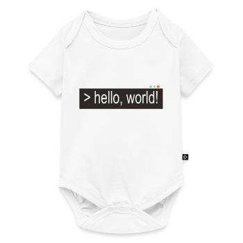 Hello world - Baby Premium Kurzarmbody - Weiß - Vorne