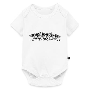 Lunettes de soleil Funny Pig Crew - Body à manches courtes Premium Bébé - blanc - Devant