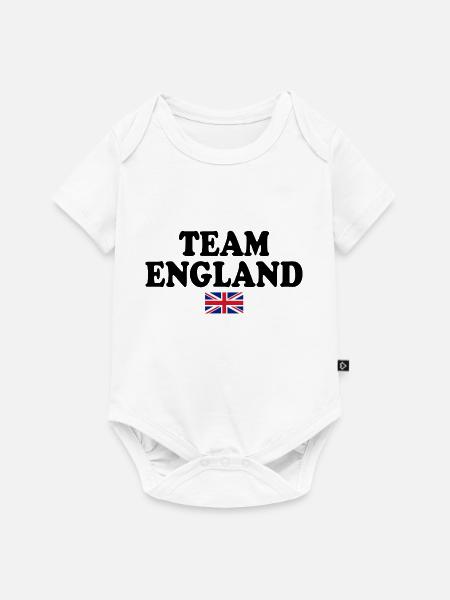 England - Baby Premium Kurzarmbody - Weiß