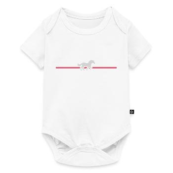 Stripe Line Racing Horse - Baby Premium short-sleeve bodysuit - white - Front