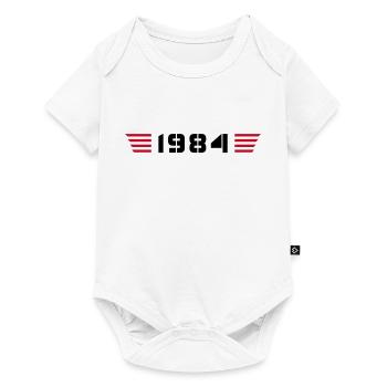 Année de naissance Né en 1984 - Fabriqué en 1984 - Body à manches courtes Premium Bébé - blanc - Devant
