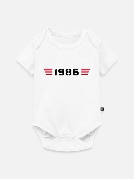 Année de naissance Anniversaire Né en - Fabriqué en 1986 - Body à manches courtes Premium Bébé - blanc