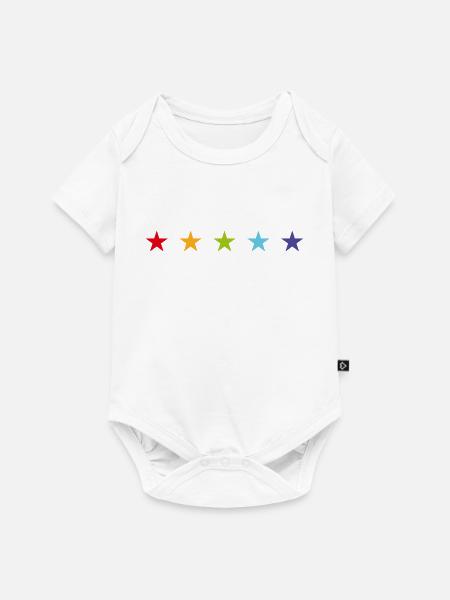 Die 5 fünf Sterne - Baby Premium Kurzarmbody - Weiß
