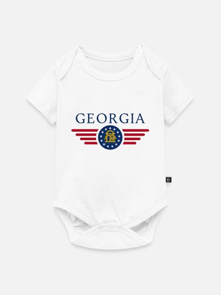 Georgia - Baby Premium Kurzarmbody - Weiß