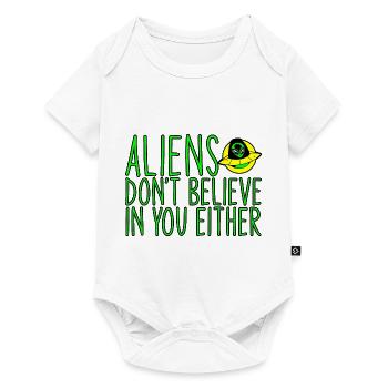 Les extraterrestres ne croient pas en vous non plus 3 - Body à manches courtes Premium Bébé - blanc - Devant