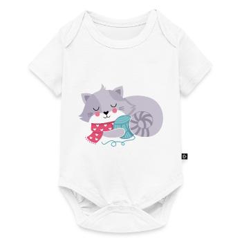 Cat with woolly tuber - Baby Premium short-sleeve bodysuit - white - Front