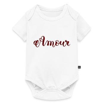 Liebe - Baby Premium Kurzarmbody - Weiß - Vorne