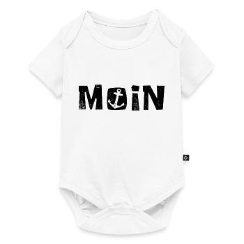 Moin - Norddeutsch - Gruß - Baby Premium Kurzarmbody - Weiß - Vorne