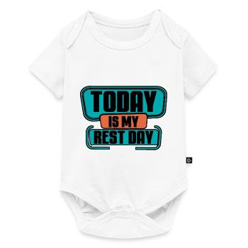 Today Is My Rest Day 2 - Baby Premium short-sleeve bodysuit - white - Front