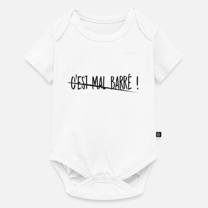 MAL BARRÉ - Body à manches courtes Premium Bébé - blanc