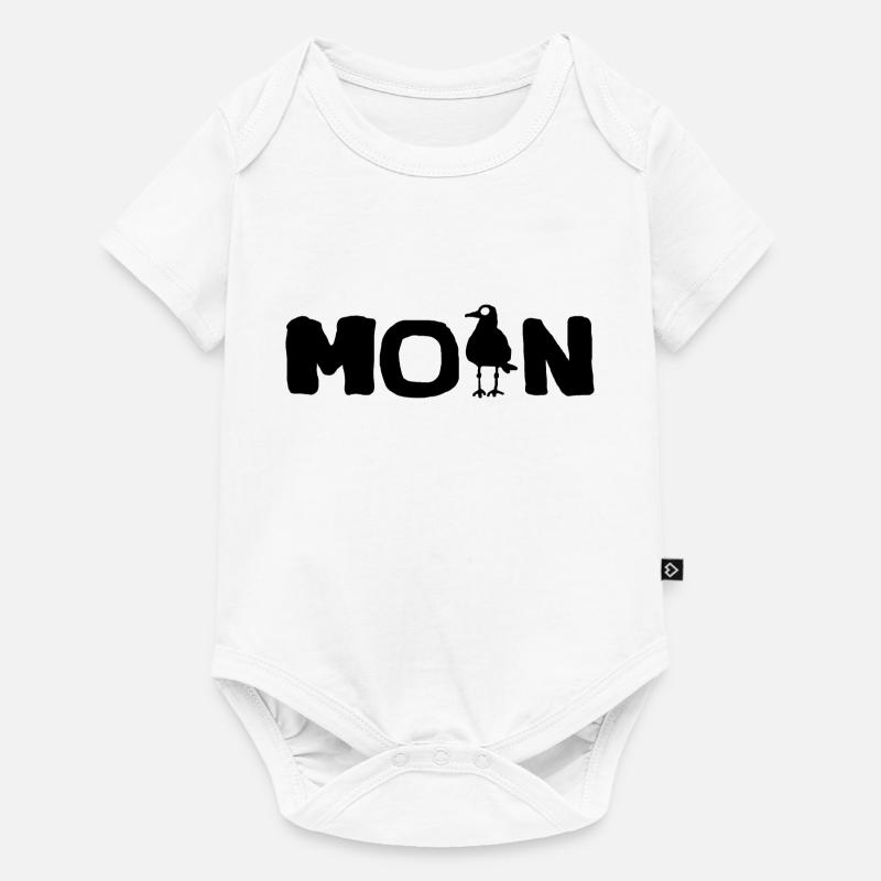 Moin Möwe - Baby Premium Kurzarmbody - Weiß