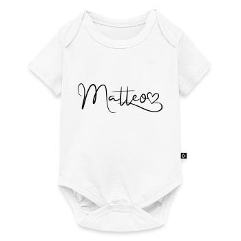 Matteo Last name First name Heart décor - Baby Premium short-sleeve bodysuit - white - Front