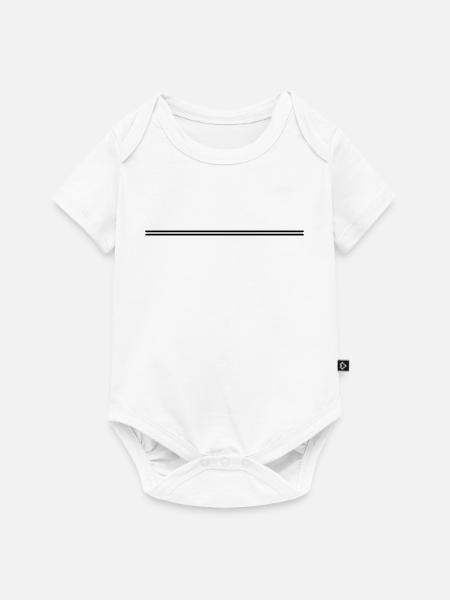 Linie Symbol Element - Baby Premium Kurzarmbody - Weiß