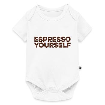 Espresso yourself - Kaffee Wortspiel - Baby Premium Kurzarmbody - Weiß - Vorne