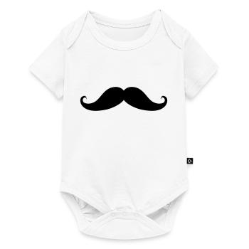 Schnurrbart - Baby Premium Kurzarmbody - Weiß - Vorne