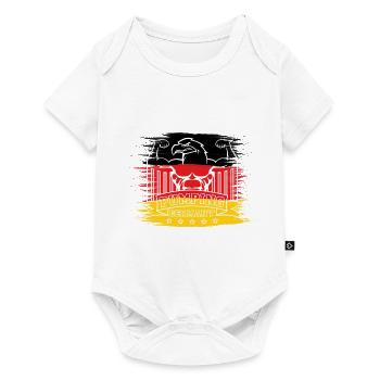Deutschland Germany Fitness Bodybuilding - Baby Premium Kurzarmbody - Weiß - Vorne