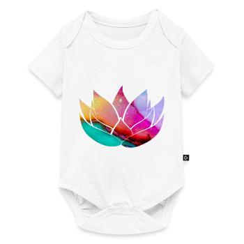 fleur de lotus - Body à manches courtes Premium Bébé - blanc - Devant
