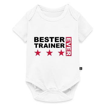 Bester Trainer - V2 - Baby Premium Kurzarmbody - Weiß - Vorne