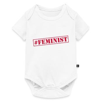 feminist - Baby Premium Kurzarmbody - Weiß - Vorne
