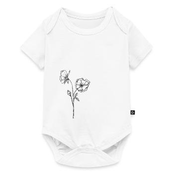 Flowers Flowers black - Baby Premium short-sleeve bodysuit - white - Front