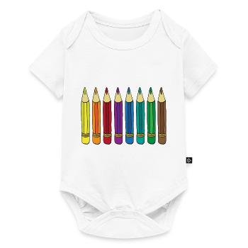 colored pencils - Baby Premium short-sleeve bodysuit - white - Front