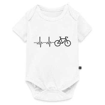 Heartbeat Bike Fahrrad - Baby Premium short-sleeve bodysuit - white - Front