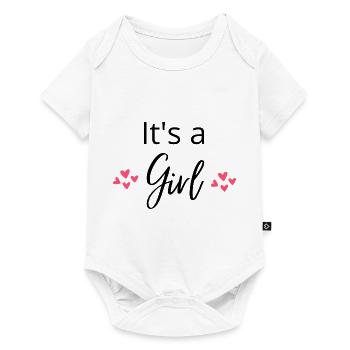 its a girl - Baby Premium Kurzarmbody - Weiß - Vorne