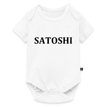 SATOSHI lettering for Bitcoiner Blockchain - Baby Premium short-sleeve bodysuit - white - Front