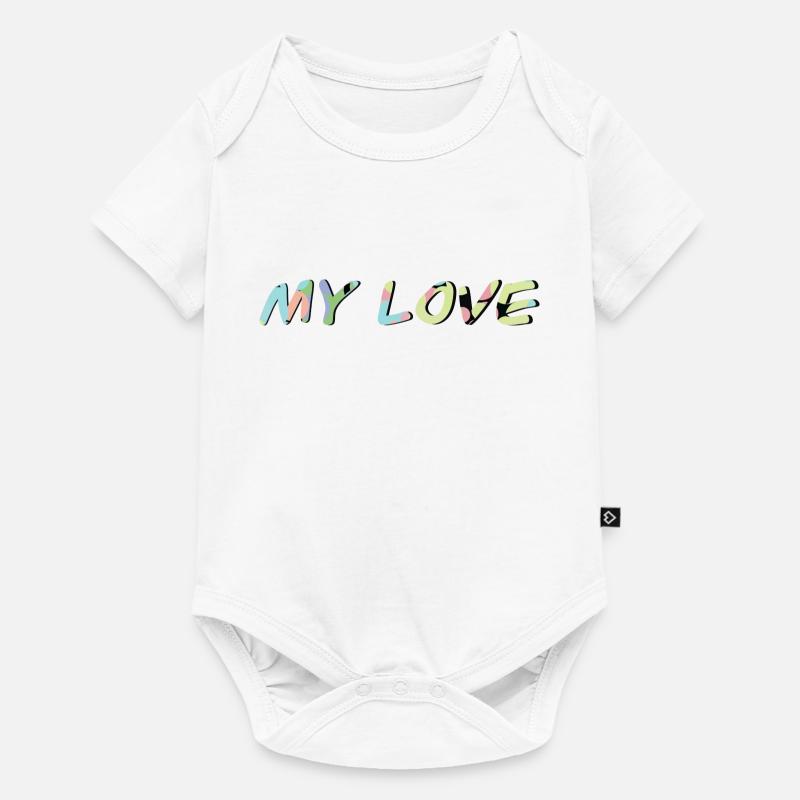 Mon amour - Body à manches courtes Premium Bébé - blanc