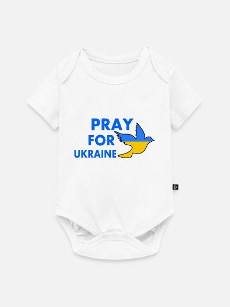 Ukraine - Baby Premium Kurzarmbody - Weiß