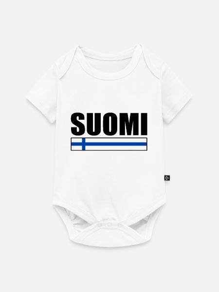 Finnland - Baby Premium Kurzarmbody - Weiß