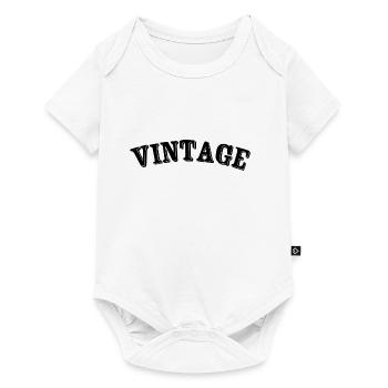 Vintage - Baby Premium Kurzarmbody - Weiß - Vorne