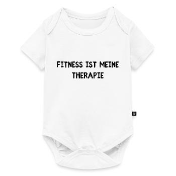 Fitness ist Therapie - Baby Premium Kurzarmbody - Weiß - Vorne