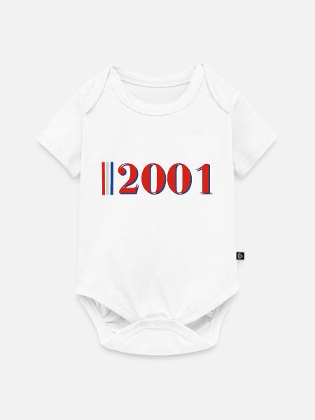 Jahr 2001 - Baby Premium Kurzarmbody - Weiß