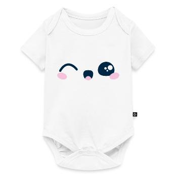Kawaii Cute wink gift idea tshirt sweatshirt - Baby Premium short-sleeve bodysuit - white - Front