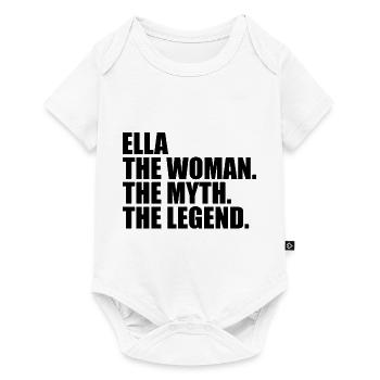 Woman Mythos Legende Name Ella - Baby Premium Kurzarmbody - Weiß - Vorne