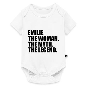 Woman Mythos Legend Name Emilie - Baby Premium short-sleeve bodysuit - white - Front