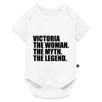 Woman Myth Legend Name Victoria - Baby Premium short-sleeve bodysuit - white - Front