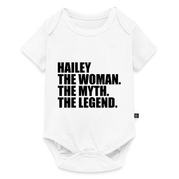 Woman Mythos Legende Name Hailey - Baby Premium Kurzarmbody - Weiß - Vorne