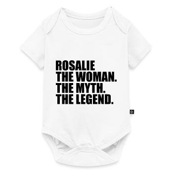 Femme Mythe Légende Nom Rosalie - Body à manches courtes Premium Bébé - blanc - Devant